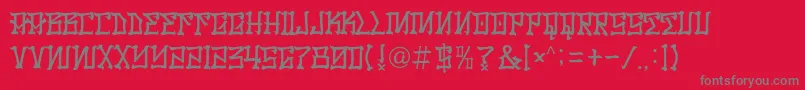 LosSantos Font – Gray Fonts on Red Background