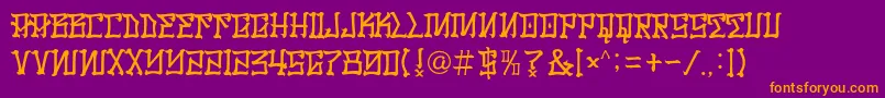 LosSantos Font – Orange Fonts on Purple Background