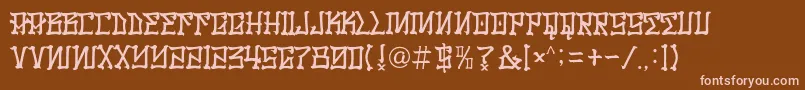 LosSantos Font – Pink Fonts on Brown Background