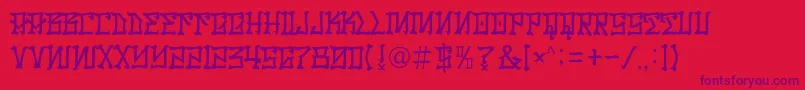 LosSantos Font – Purple Fonts on Red Background