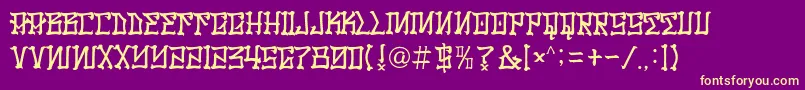 LosSantos Font – Yellow Fonts on Purple Background