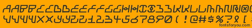 Шрифт Airbag – чёрные шрифты на оранжевом фоне