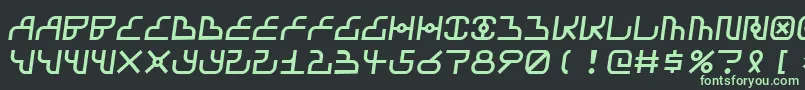 Airbag Font – Green Fonts on Black Background