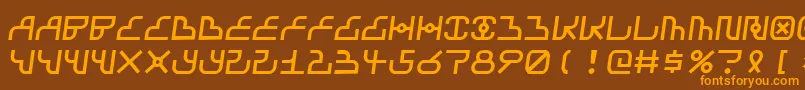 Airbag Font – Orange Fonts on Brown Background