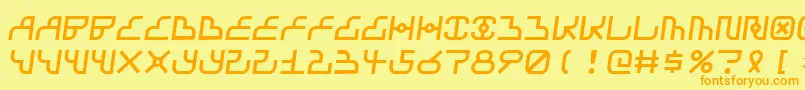 Airbag Font – Orange Fonts on Yellow Background