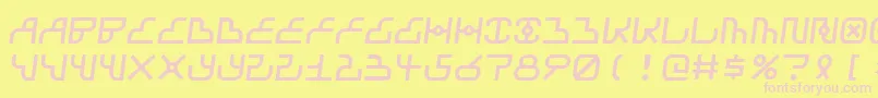 Airbag Font – Pink Fonts on Yellow Background