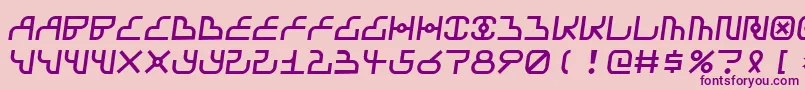 Airbag Font – Purple Fonts on Pink Background