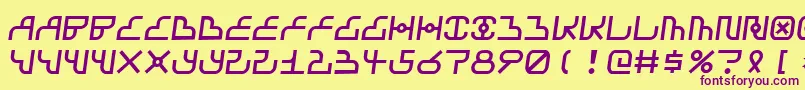 Airbag Font – Purple Fonts on Yellow Background