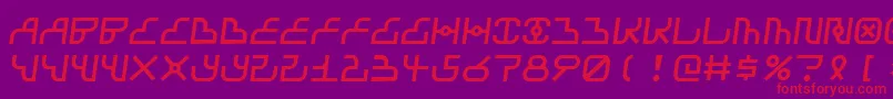 Airbag Font – Red Fonts on Purple Background
