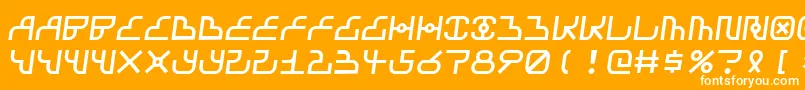 Шрифт Airbag – белые шрифты на оранжевом фоне