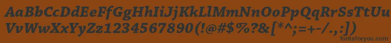 ChaparralproBolditcapt Font – Black Fonts on Brown Background