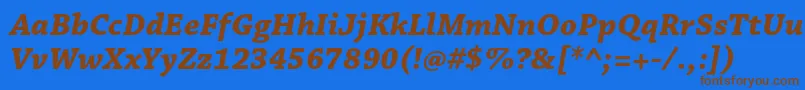 ChaparralproBolditcapt Font – Brown Fonts on Blue Background