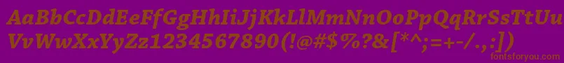 ChaparralproBolditcapt Font – Brown Fonts on Purple Background