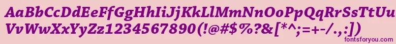 ChaparralproBolditcapt Font – Purple Fonts on Pink Background