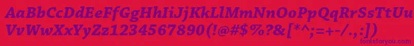 ChaparralproBolditcapt Font – Purple Fonts on Red Background