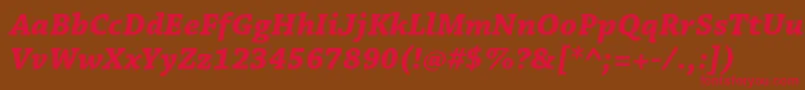 ChaparralproBolditcapt Font – Red Fonts on Brown Background