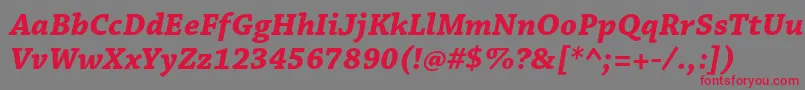 ChaparralproBolditcapt Font – Red Fonts on Gray Background