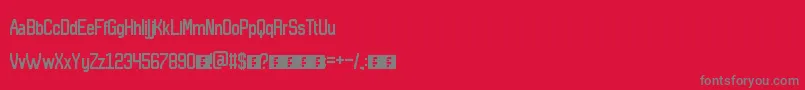 fuente 135atomSans – Fuentes Grises Sobre Fondo Rojo