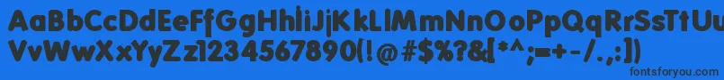 Folksblack Font – Black Fonts on Blue Background
