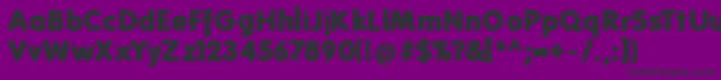 Folksblack-Schriftart – Schwarze Schriften auf violettem Hintergrund