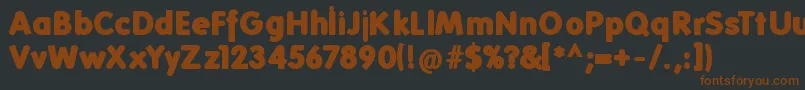 Folksblack Font – Brown Fonts on Black Background