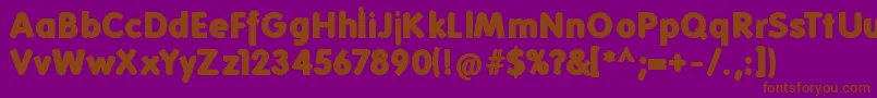 Folksblack-fontti – ruskeat fontit violetilla taustalla