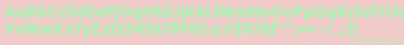 Folksblack Font – Green Fonts on Pink Background