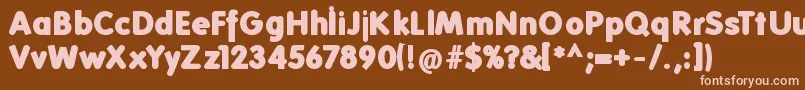 More about Folksblack Font Folksblack Font – Pink Fonts on Brown Background