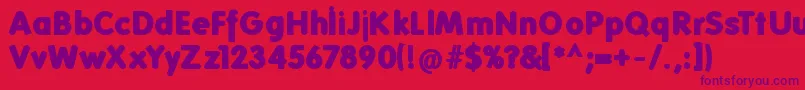 Więcej informacji o czcionce Folksblack Czcionka Folksblack – fioletowe czcionki na czerwonym tle