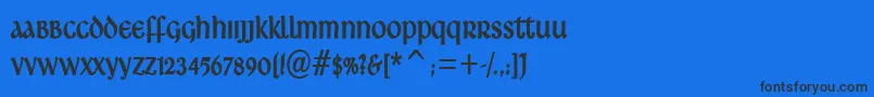 Шрифт Ardagh – чёрные шрифты на синем фоне