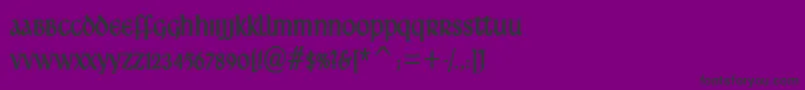 フォントArdagh – 紫の背景に黒い文字