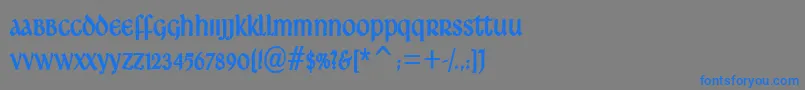 フォントArdagh – 灰色の背景に青い文字