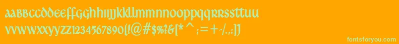 Ardagh Font – Green Fonts on Orange Background