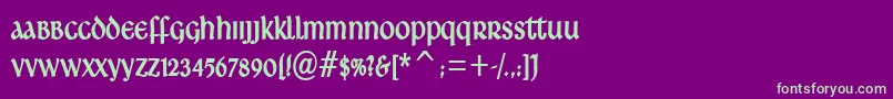 Ardagh Font – Green Fonts on Purple Background