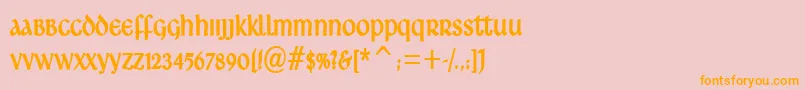 Ardagh Font – Orange Fonts on Pink Background