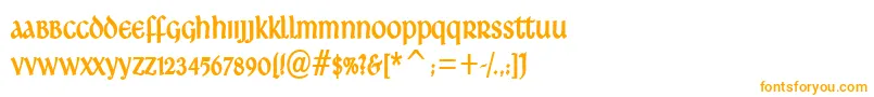 フォントArdagh – 白い背景にオレンジのフォント