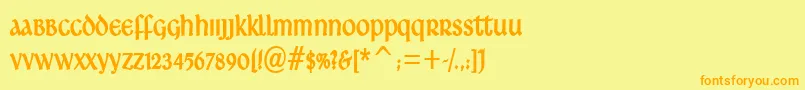 Ardagh Font – Orange Fonts on Yellow Background
