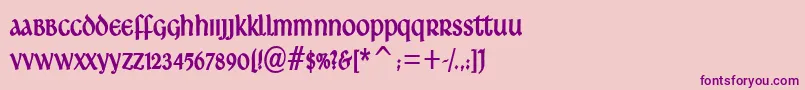 Ardagh Font – Purple Fonts on Pink Background