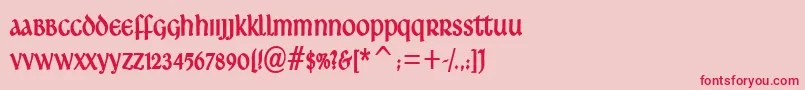 Ardagh Font – Red Fonts on Pink Background