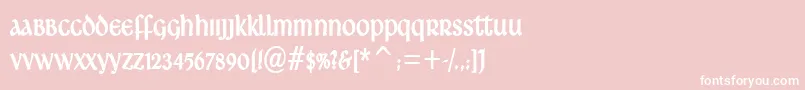 フォントArdagh – ピンクの背景に白い文字