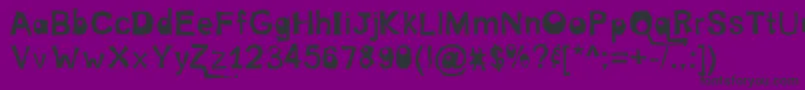 フォントInternut – 紫の背景に黒い文字