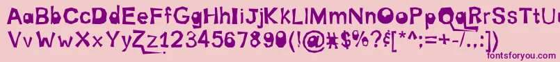 Internut Font – Purple Fonts on Pink Background