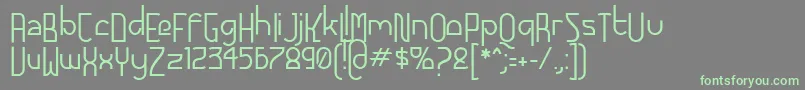 Futualc Font – Green Fonts on Gray Background