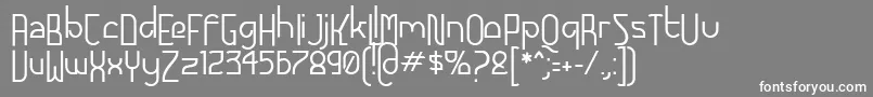 フォントFutualc – 灰色の背景に白い文字