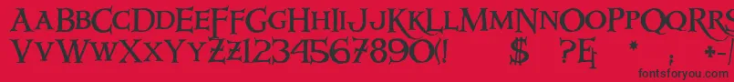 Windlass Font – Black Fonts on Red Background