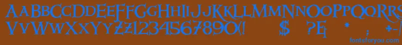 More about Windlass Font Windlass Font – Blue Fonts on Brown Background