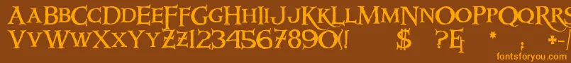 Windlass Font – Orange Fonts on Brown Background