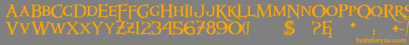 Windlass Font – Orange Fonts on Gray Background