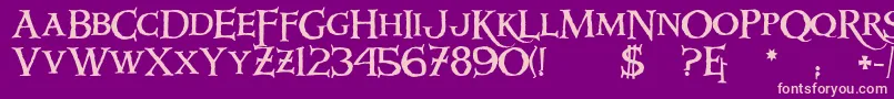 Windlass Font – Pink Fonts on Purple Background