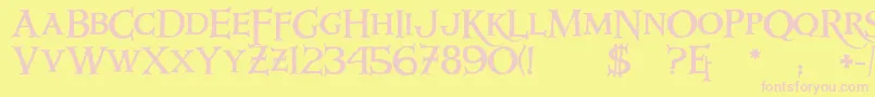 Windlass Font – Pink Fonts on Yellow Background